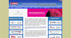 Desktop Screenshot of lotusexhibitions.com